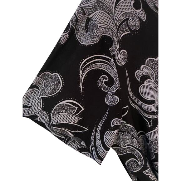 Black & White Floral Maxi Dress – Size 10, Sparkle Detail - Picture 4 of 4